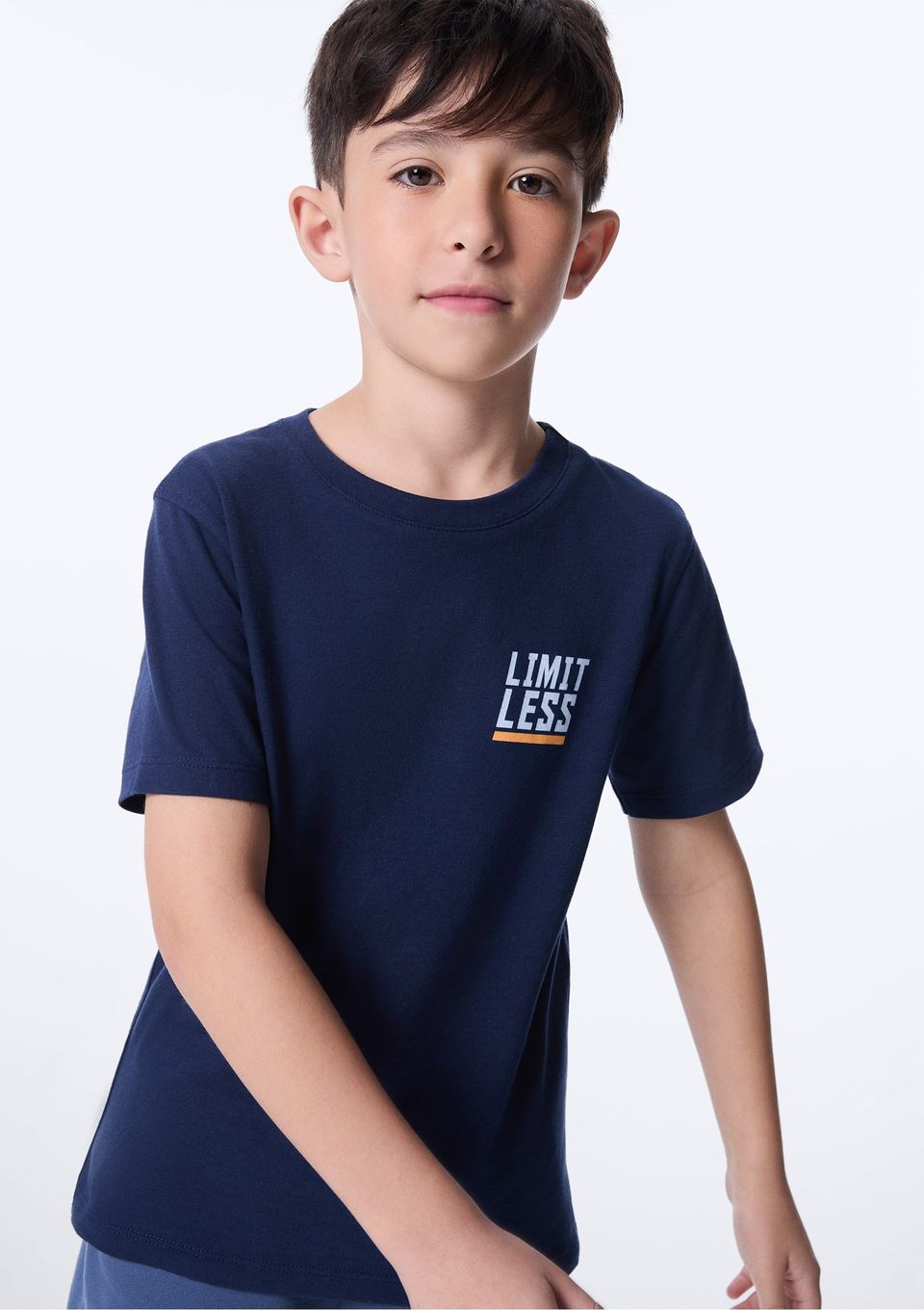 Camiseta Infantil Menino Regular Estampada - Azul