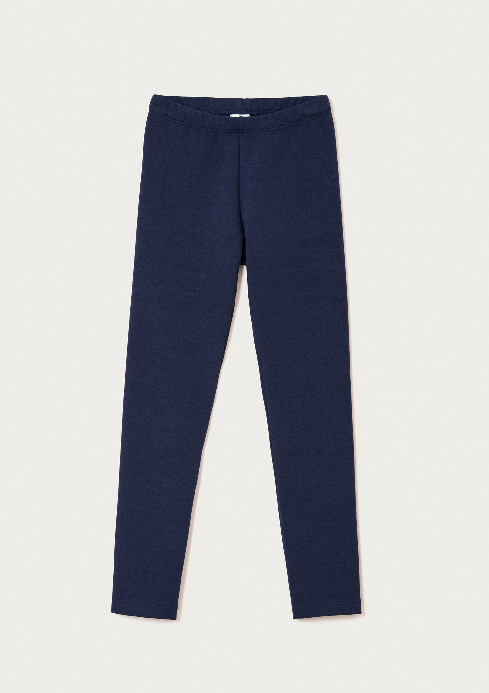 Calça Legging Básica Infantil Menina Em Moletom Peluciado - Azul
