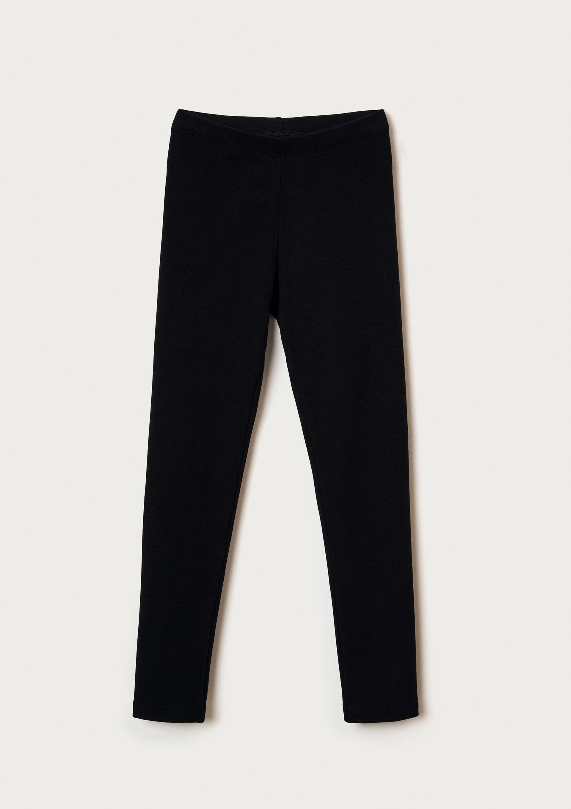 Calça Legging Básica Infantil Menina Em Moletom Peluciado - Preto
