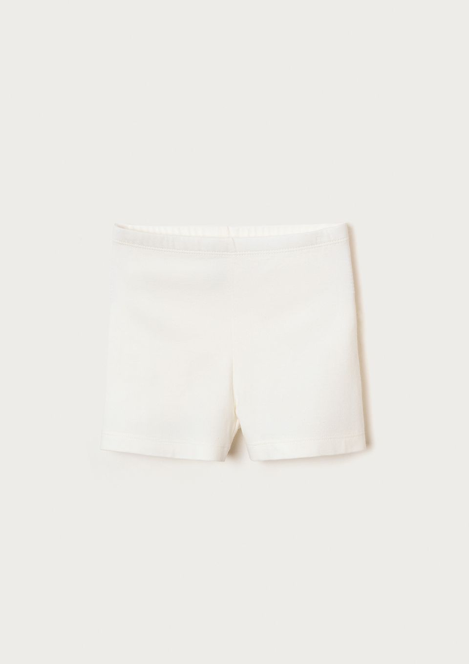 Shorts Curto Básico Infantil Menina - Off White
