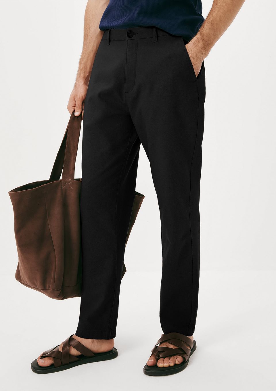 Calça Masculina Reta Chino - Preto