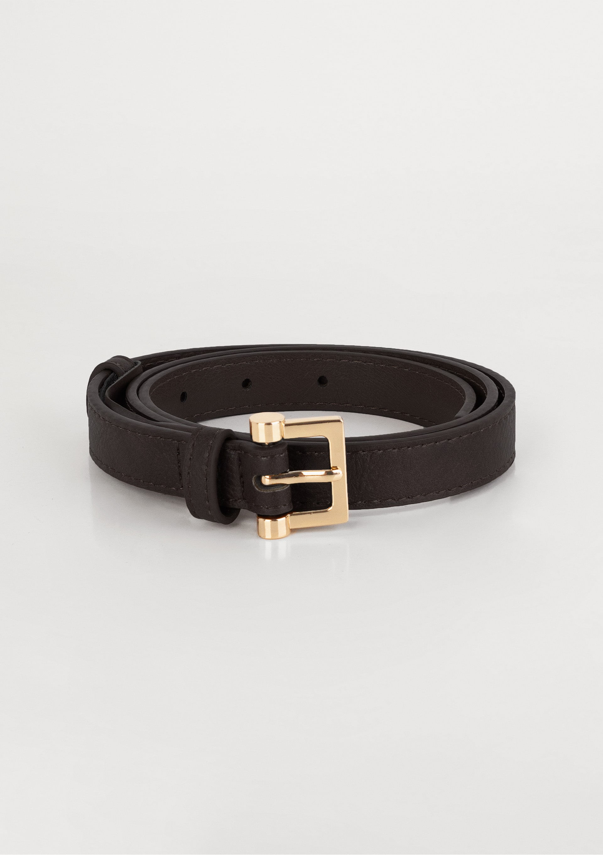 Cinto Feminino Fino Em PU - Preto