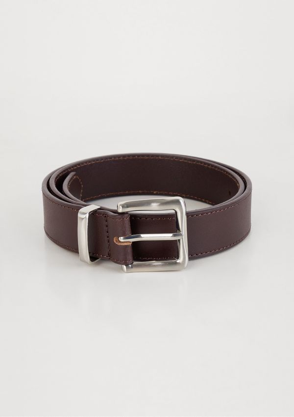 Cinto Feminino Em Couro Fivela Quadrada - Marrom P