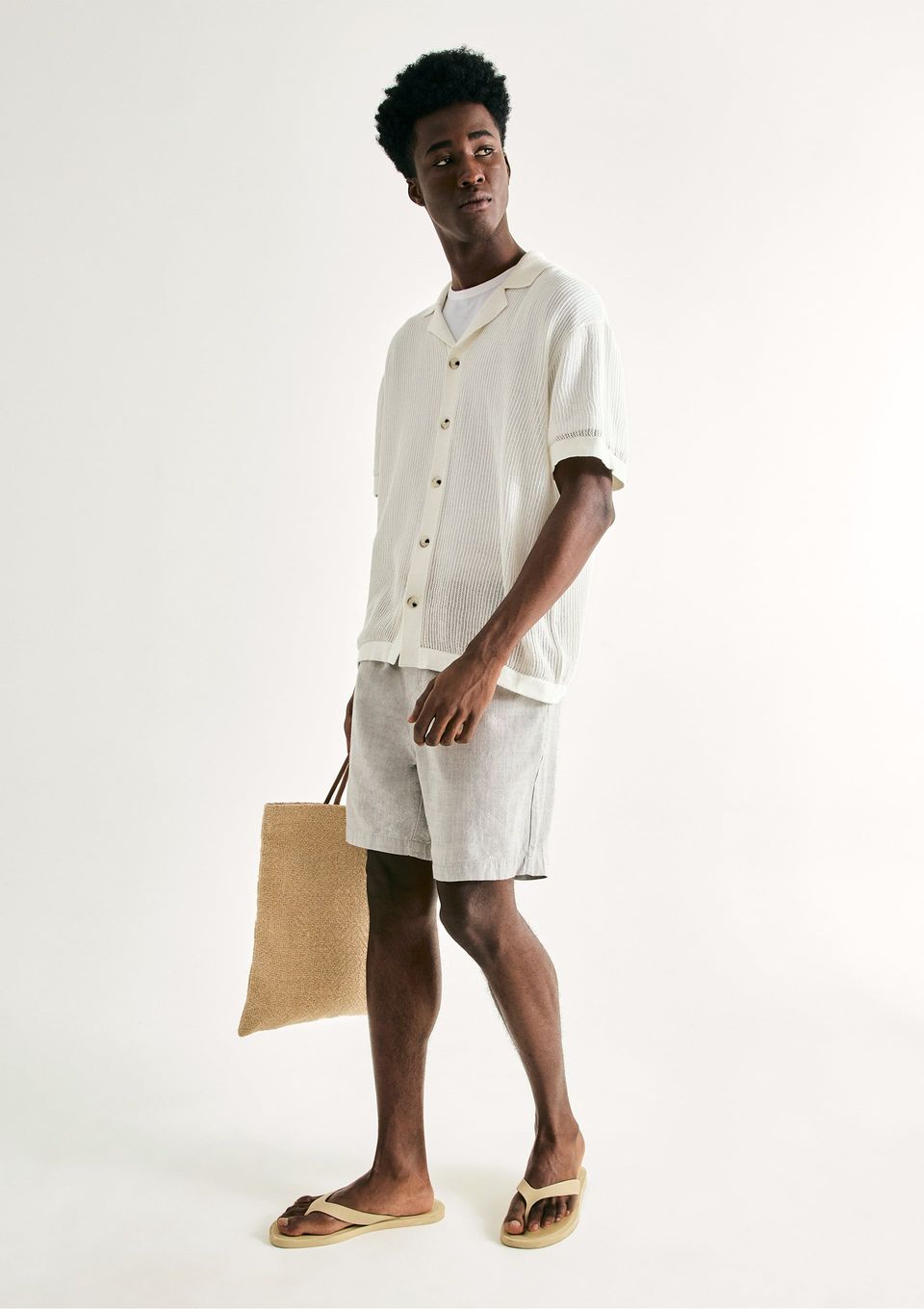Bermuda Masculina Jogger Rústica - Cinza