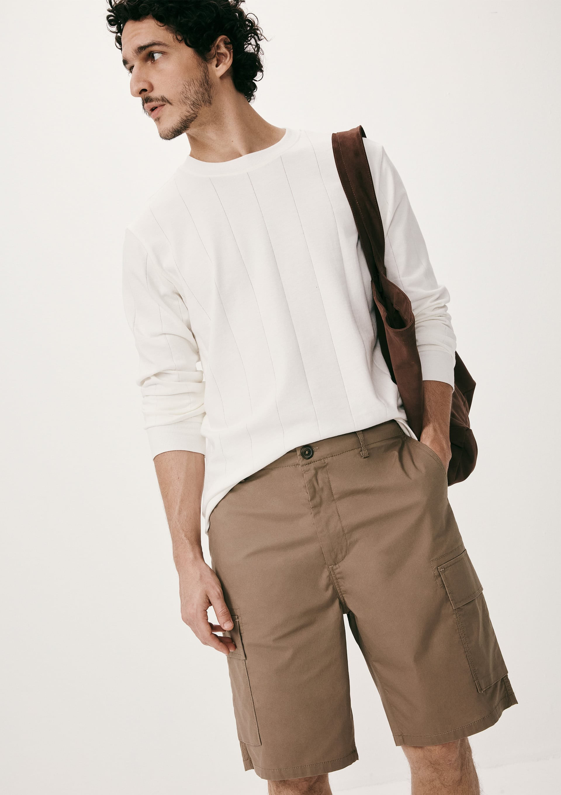 Bermuda Masculina Cargo Reta - Marrom — Hering
