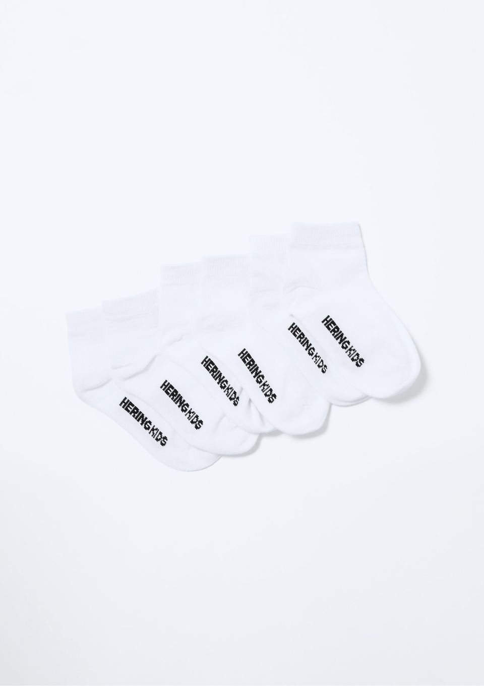 Kit com 3 Pares de Meia Infantil Unissex Cano Curto - Branco