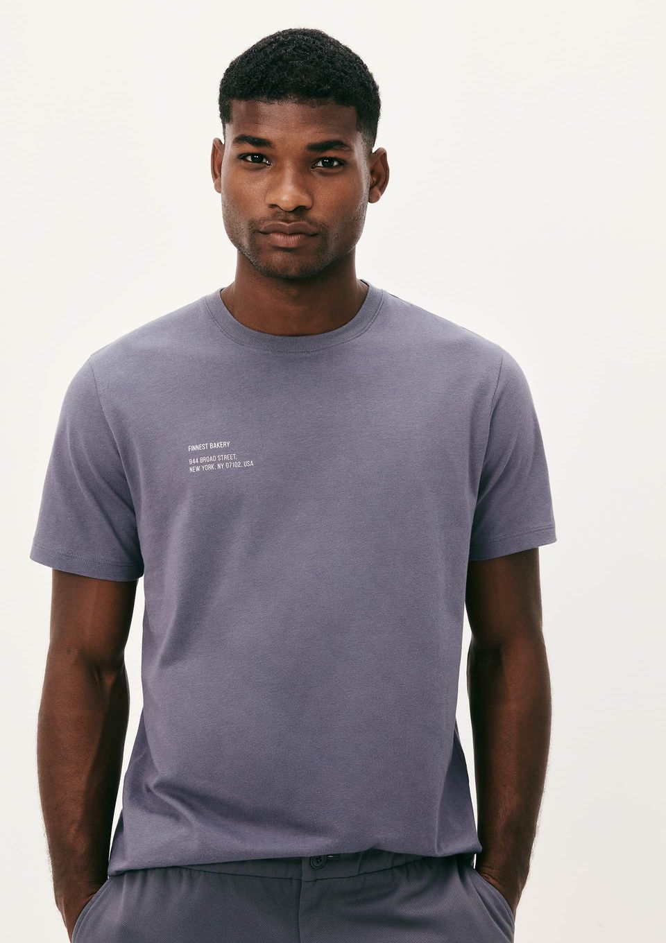 Camiseta Masculina Manga Curta com Estampa - Cinza