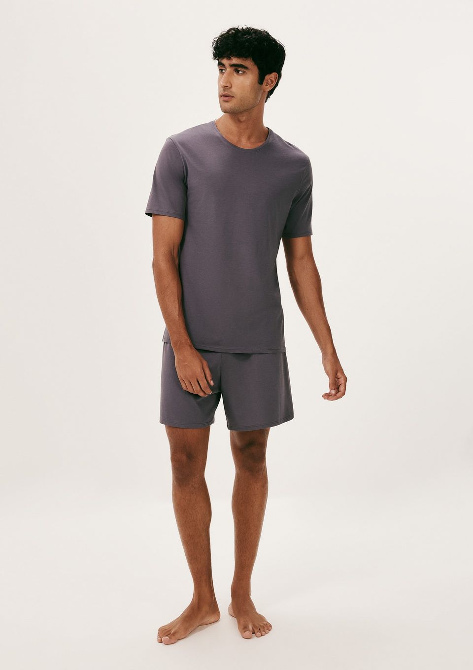 Pijama Curto Masculino Comfort em Algodão Pima - Azul