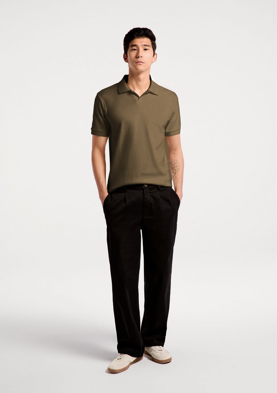 Camisa Polo Masculina em Malha Premium - Verde