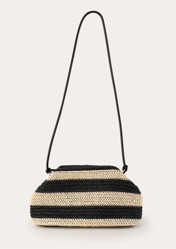 Bolsa Feminina Crossbody Em Palha - Preto UNI