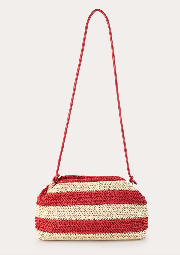 Bolsa Feminina Crossbody Em Palha - Vermelho UNI