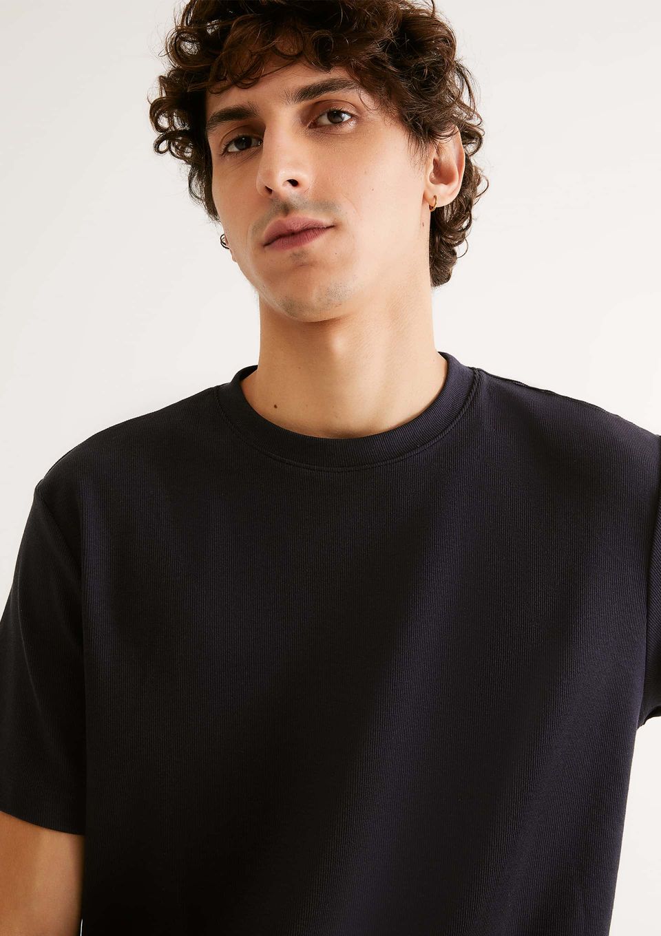 Camiseta Masculina Manga Curta em Ribana Ultra Soft - Azul