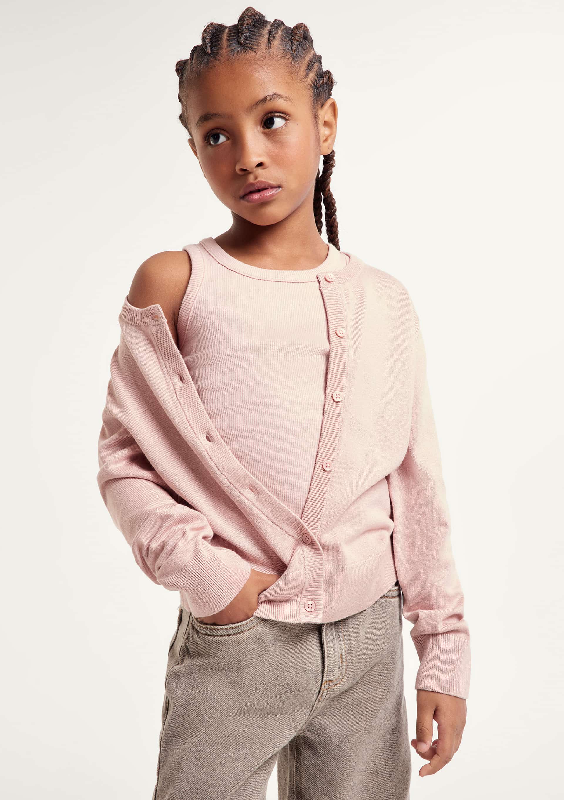 Regata Básica Infantil Menina Em Ribana - Rosa