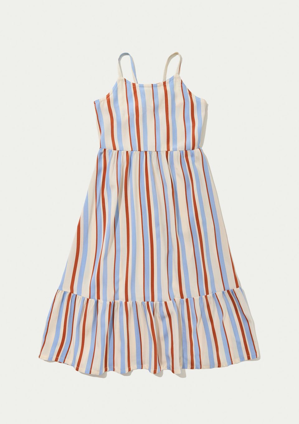 Vestido Infantil Midi com Alças Finas - Creme
