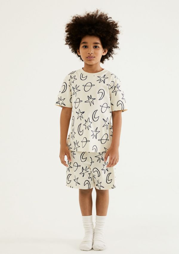 Pijama Infantil Menino Box Estampado - Creme 004