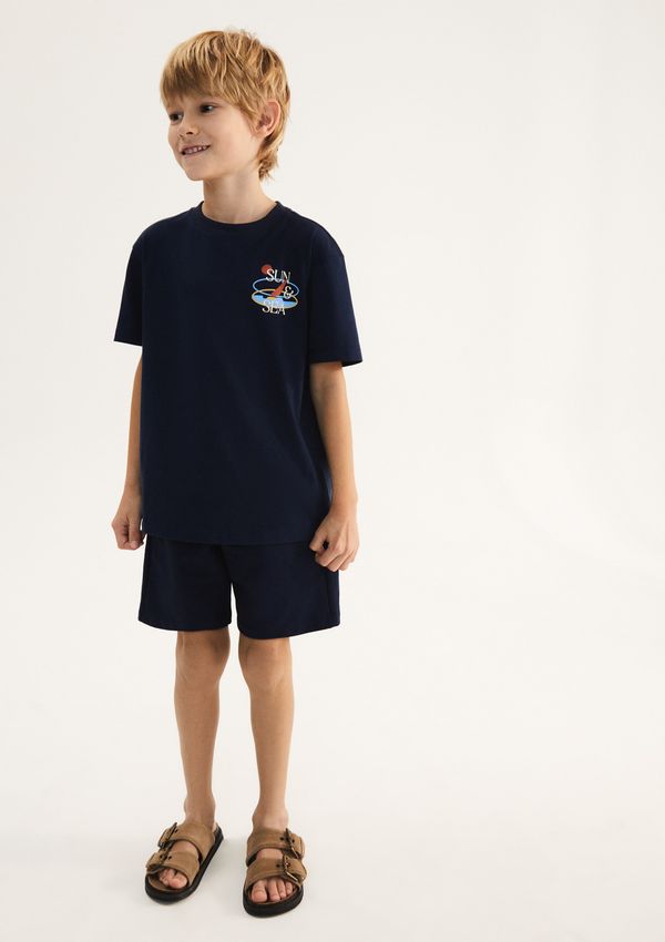Conjunto Infantil Menino Oversized Estampado - Azul 010
