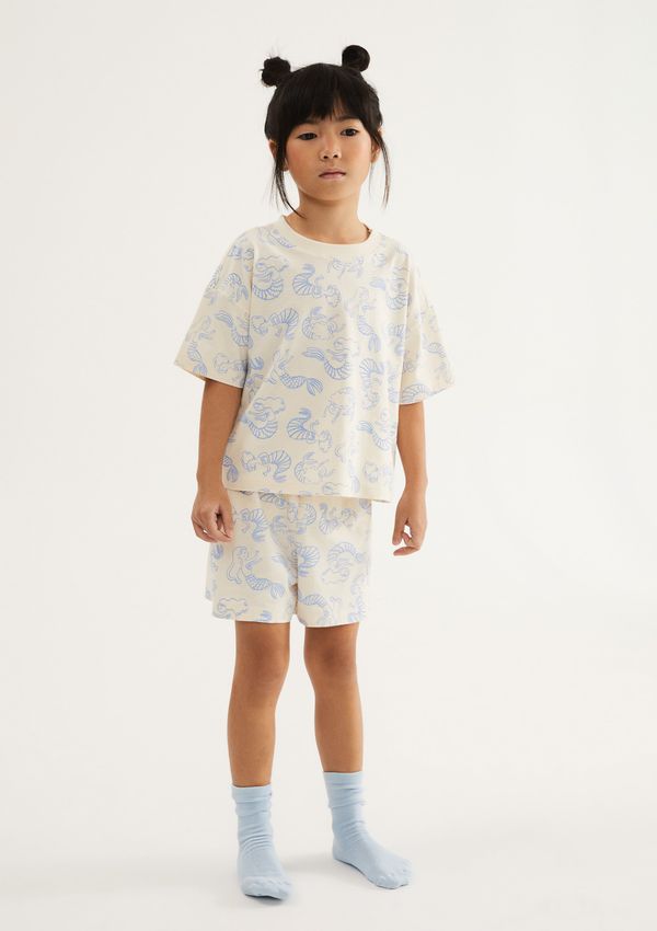 Pijama Infantil Menina Box Estampado - Creme 012