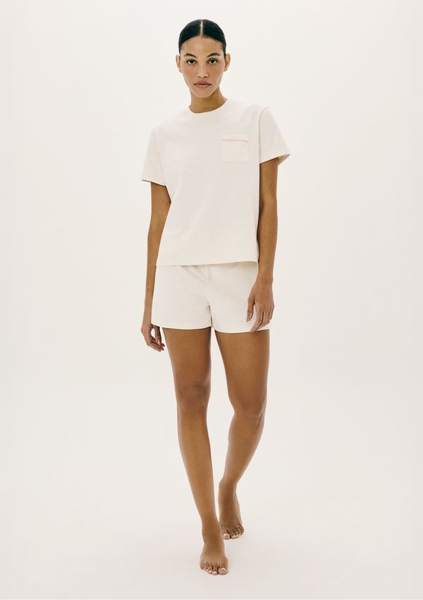 Pijama Curto Feminino Com Linho - Creme XG