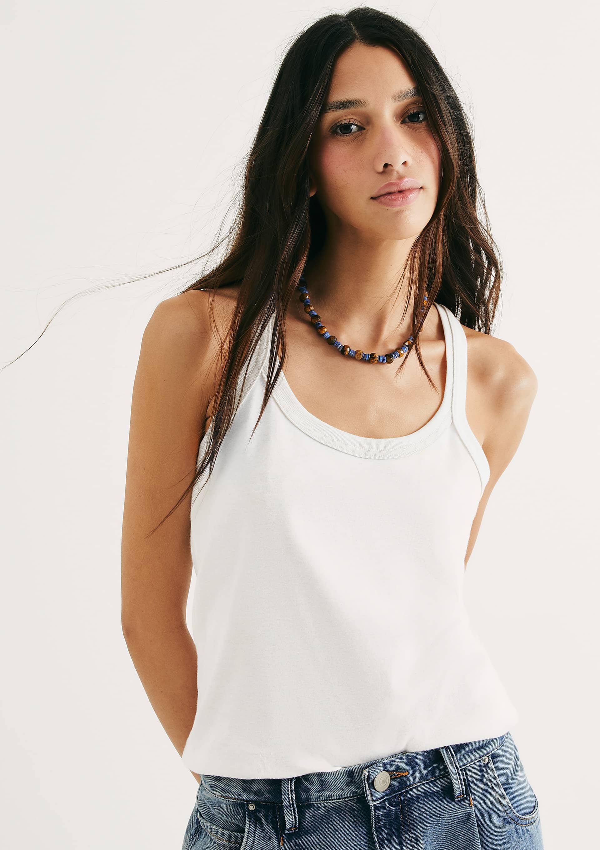 Regata Feminina Nadador Slim - Branco