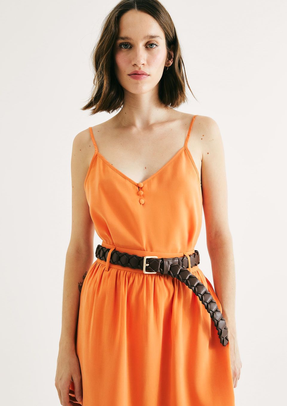 Regata Feminina Regular em Peach Touch - Laranja