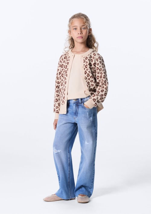 Calça Infantil Menina Skater Fit Jeans - Azul 008