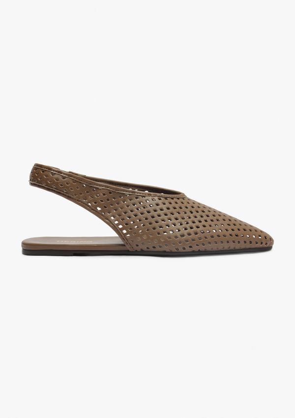 Sapatilha Slingback Vazada - Marrom 040