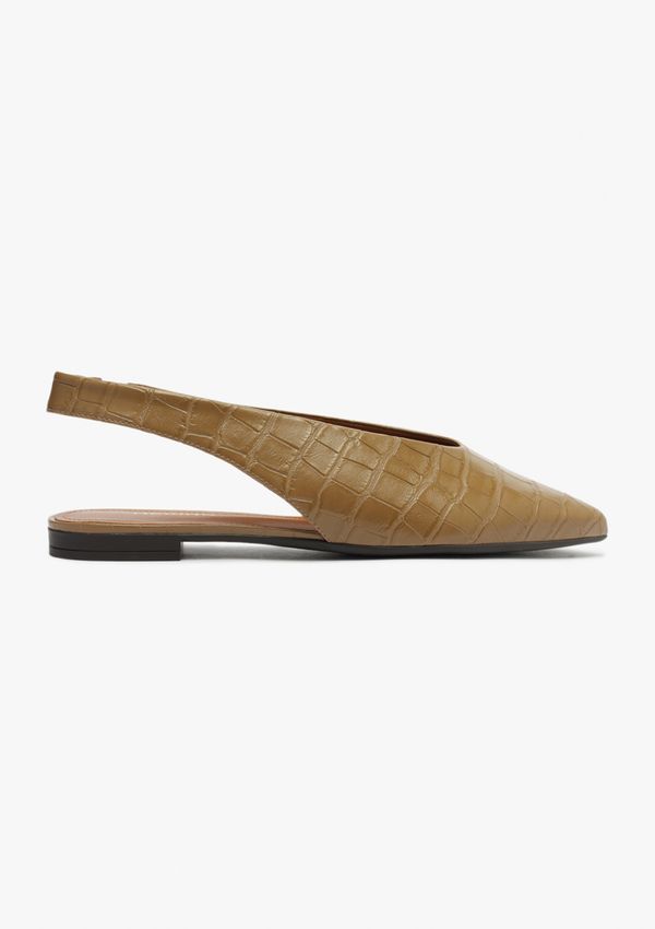Sapatilha Slingback Bico Fino - Marrom 035