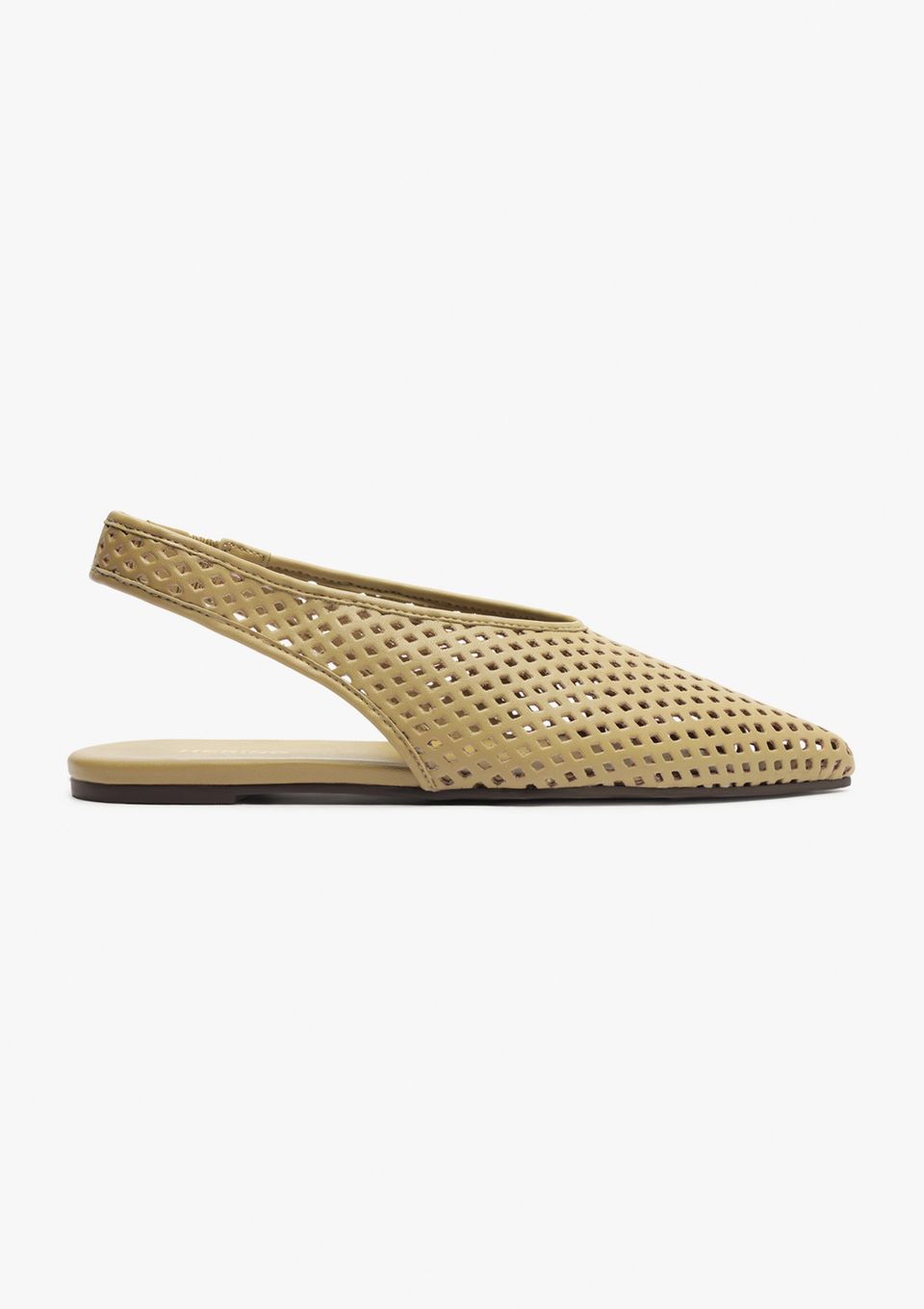 Sapatilha Slingback Vazada - Caqui
