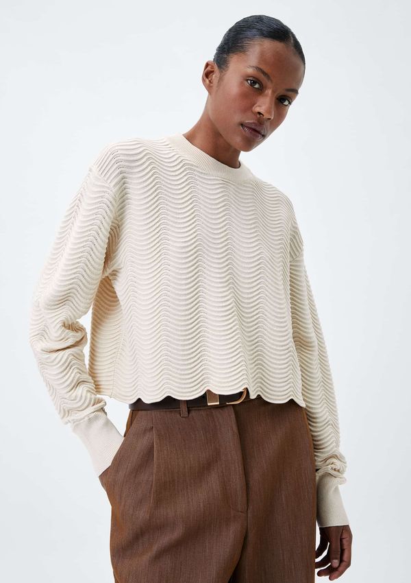 Suéter Feminino Em Tricô - Creme M