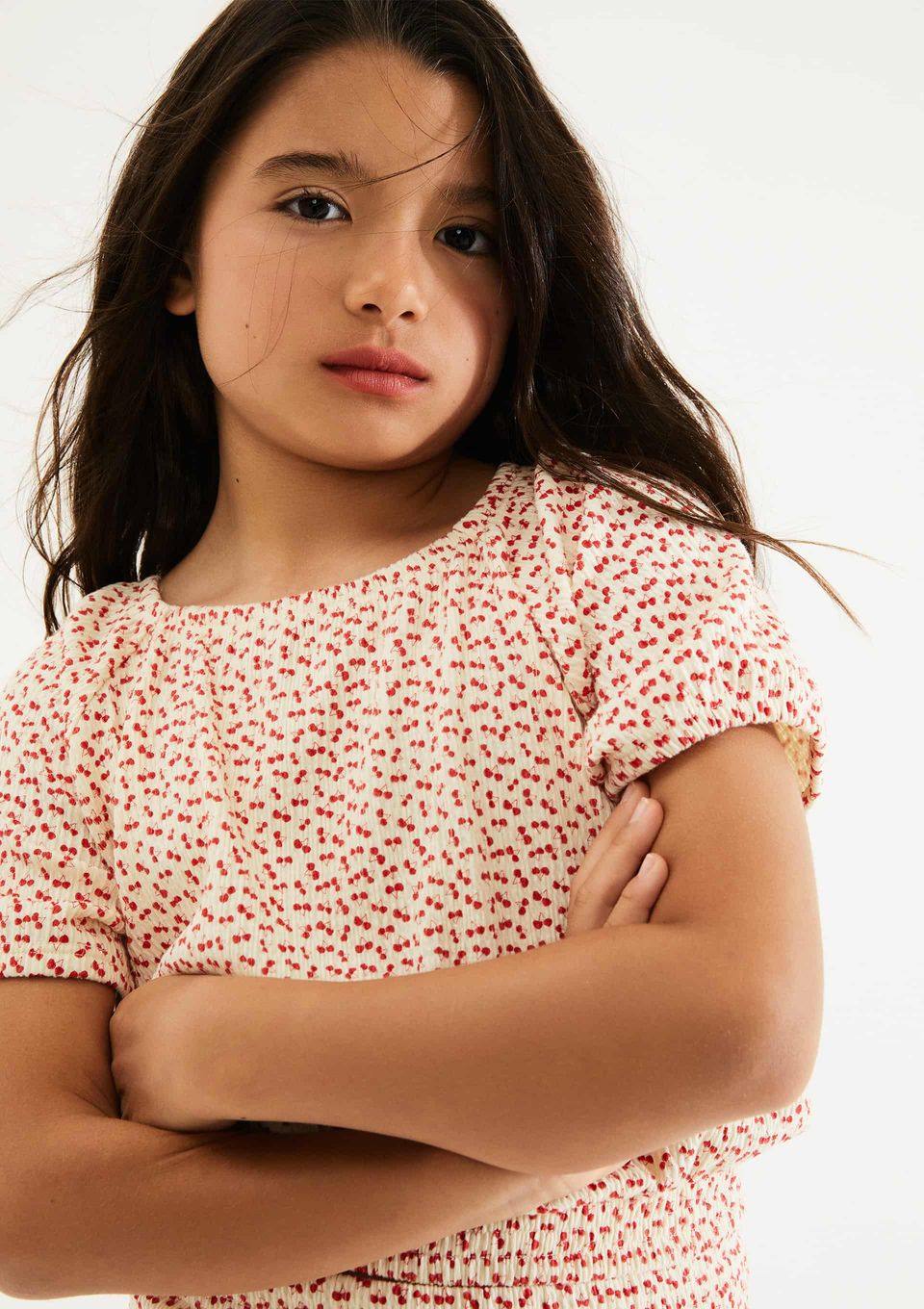 Blusa Infantil Menina Estampada - Vermelho