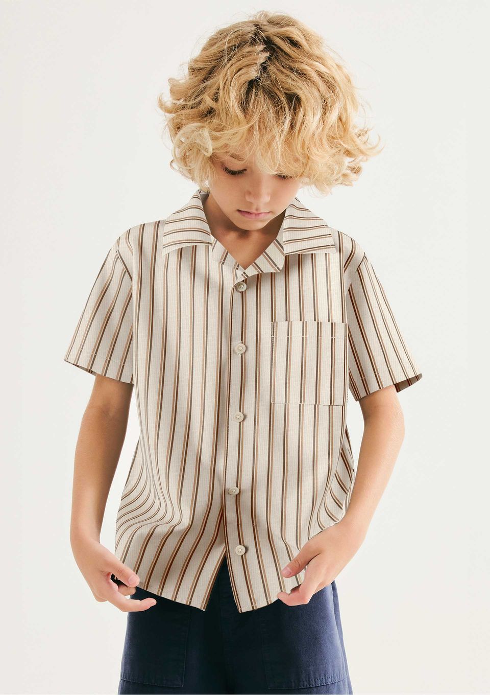 Camisa Infantil Menino Fio Tinto Comfort - Branco