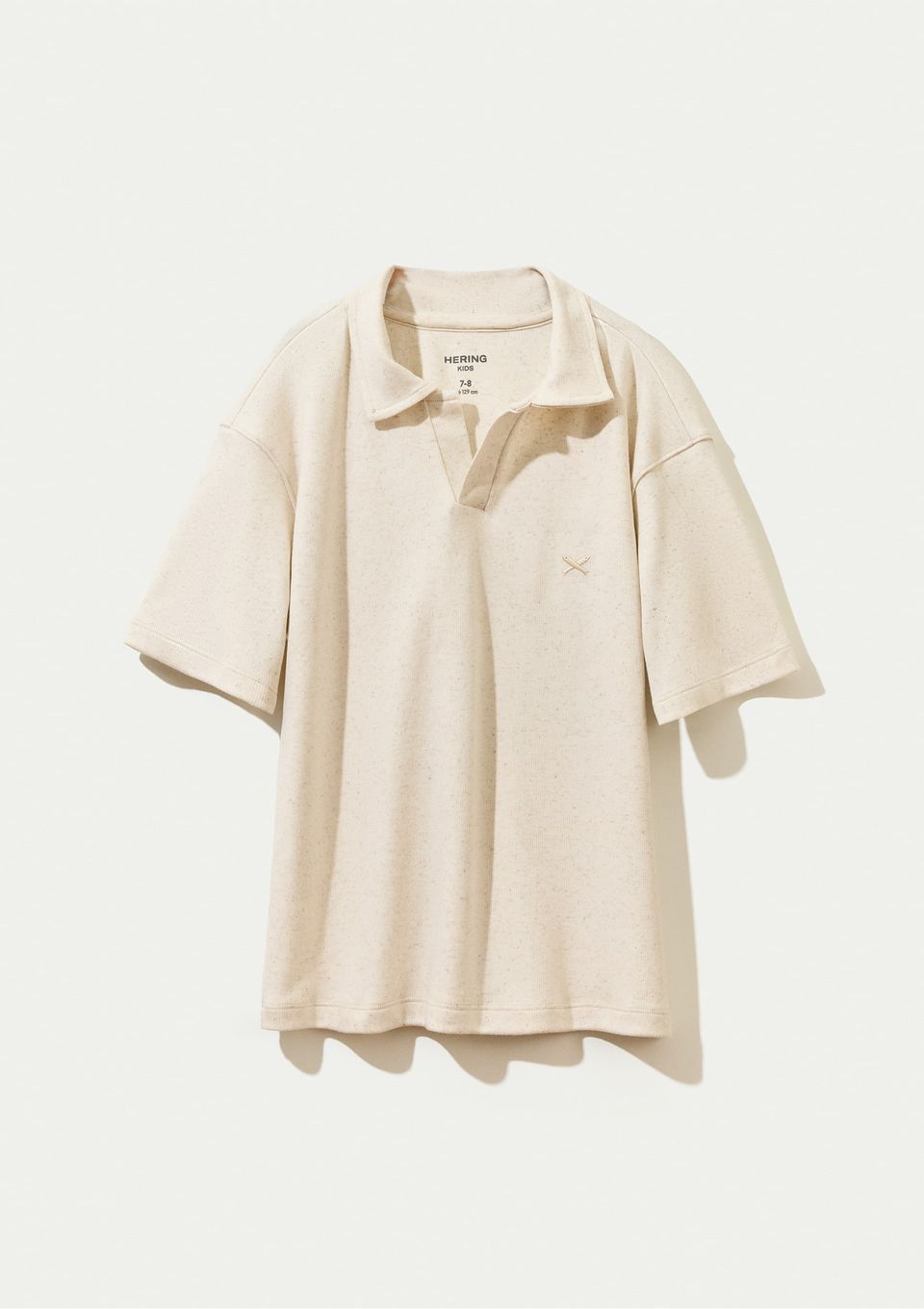 Camisa Polo Infantil Menino Oversized com Linho - Natural