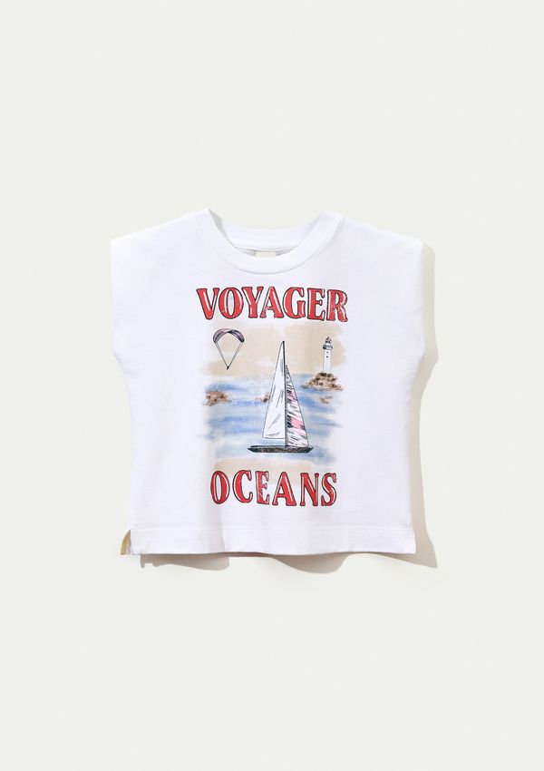 Regata Infantil Menina Muscle Tee Super Cotton - Branco 004