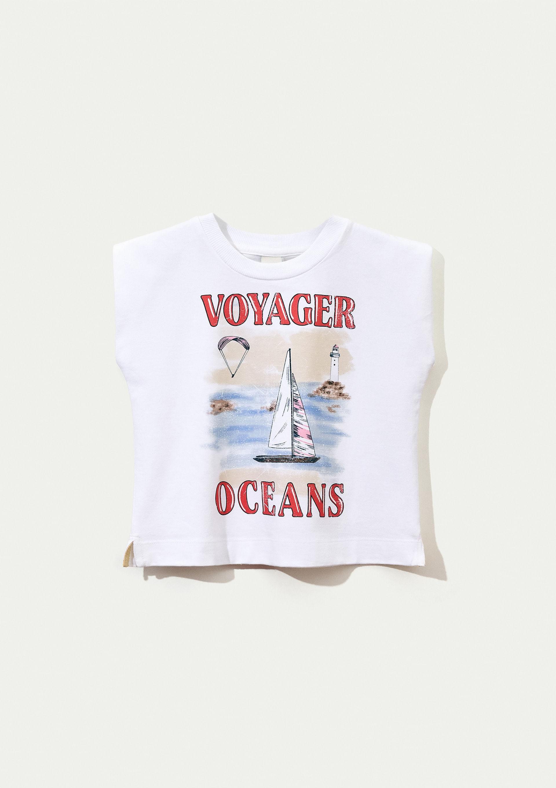 Regata Infantil Menina Muscle Tee Super Cotton - Branco