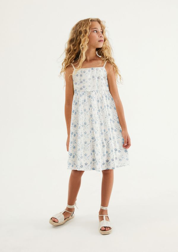 Vestido Infantil Evasê Laise - Creme 012