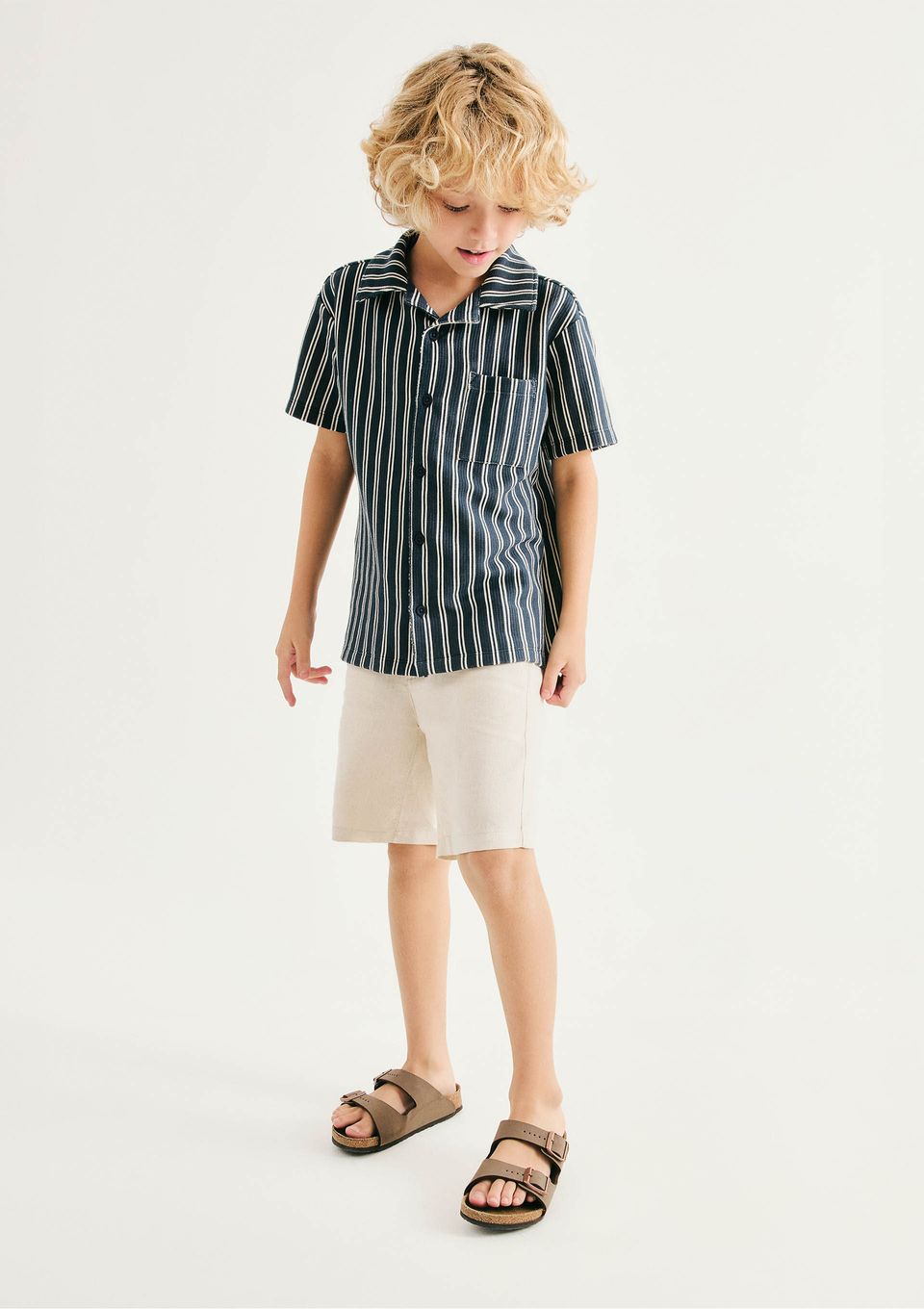 Camisa Infantil Menino Fio Tinto Comfort - Azul