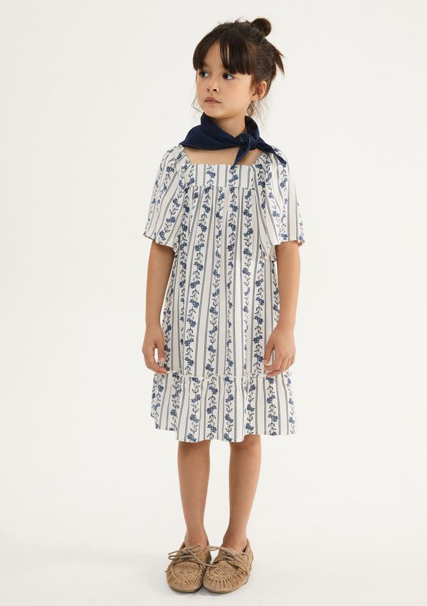Vestido Infantil Com Mangas Bufantes - Creme 010