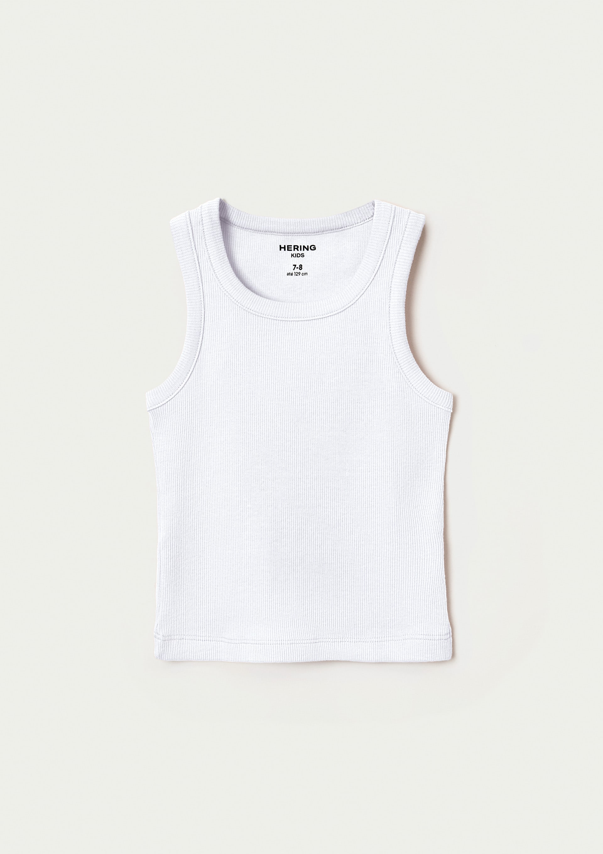 Regata Básica Infantil Menina Em Ribana - Branco