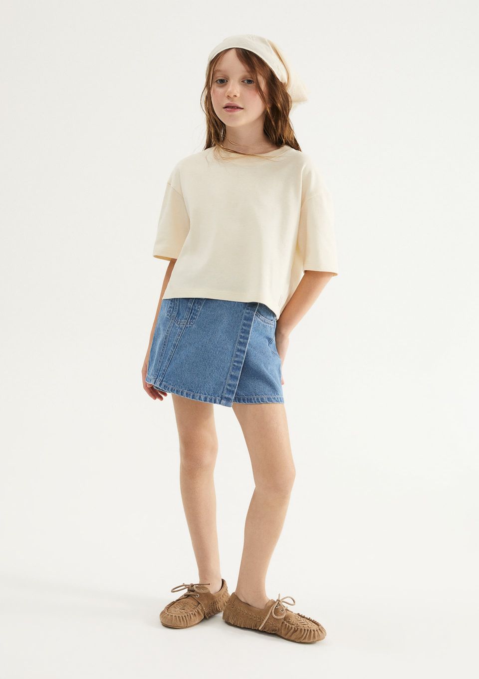 Shorts Saia Infantil Jeans - Azul