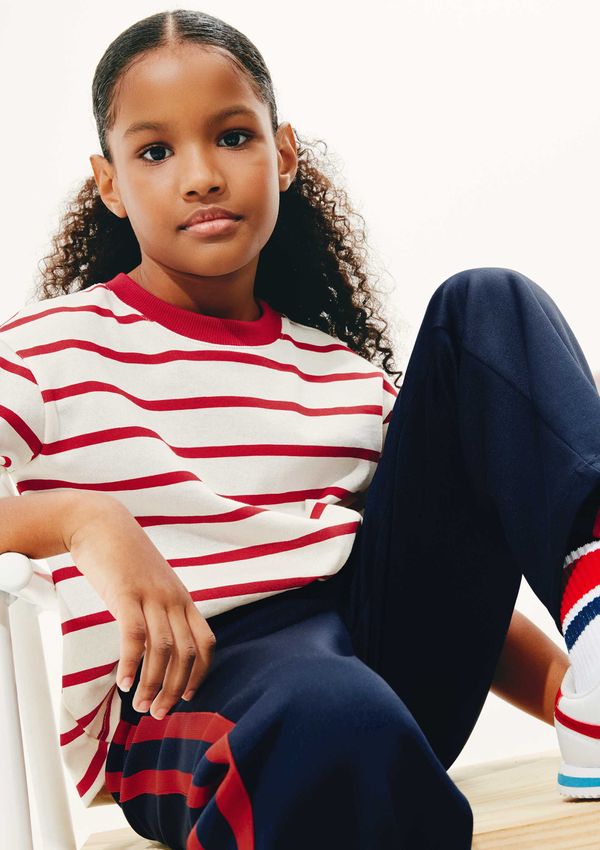 Blusa Infantil Menina Em Malha Binada Fio Tinto - Vermelho 016