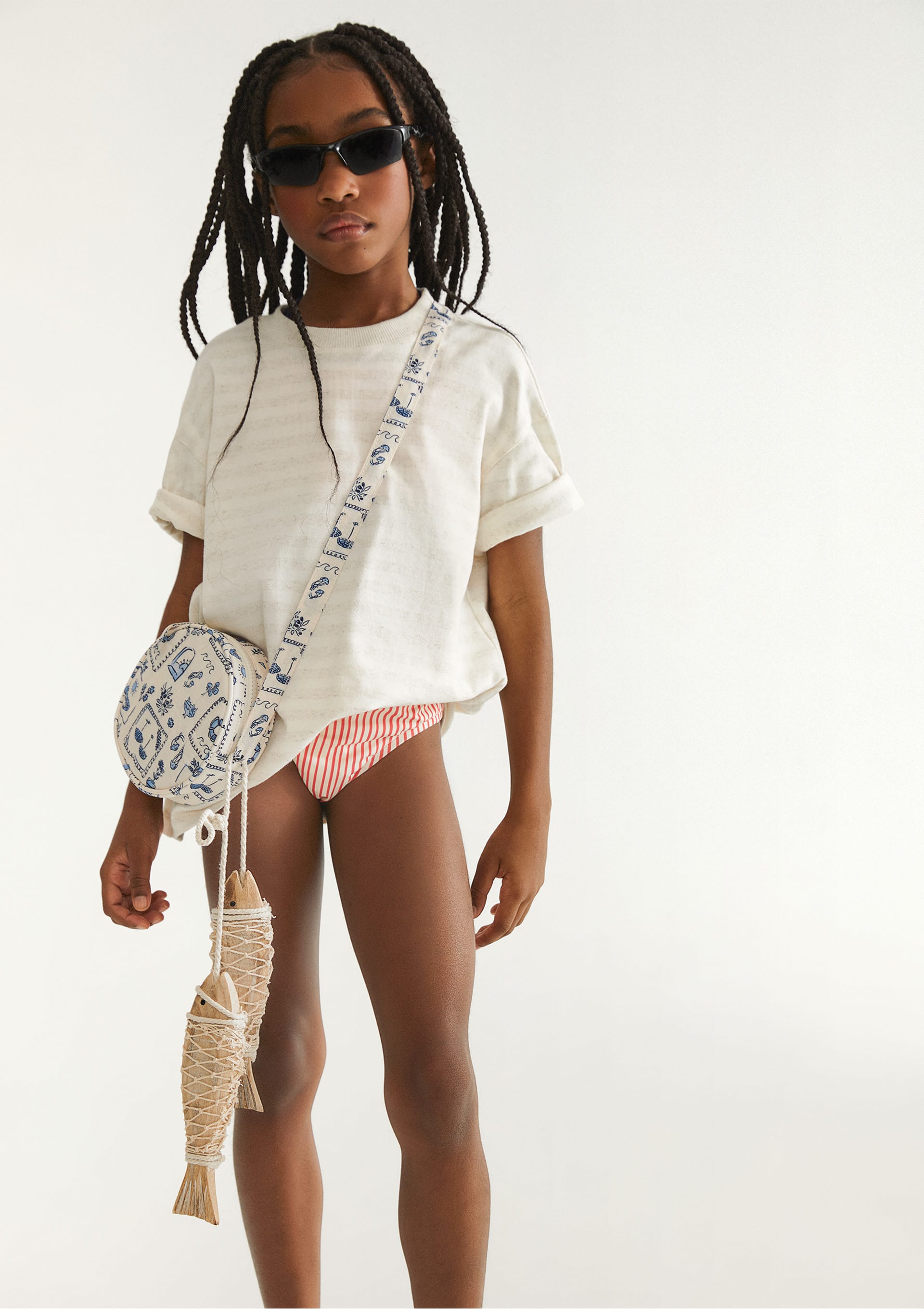 Bolsa Tiracolo Infantil Menina Estampada - Creme — Hering