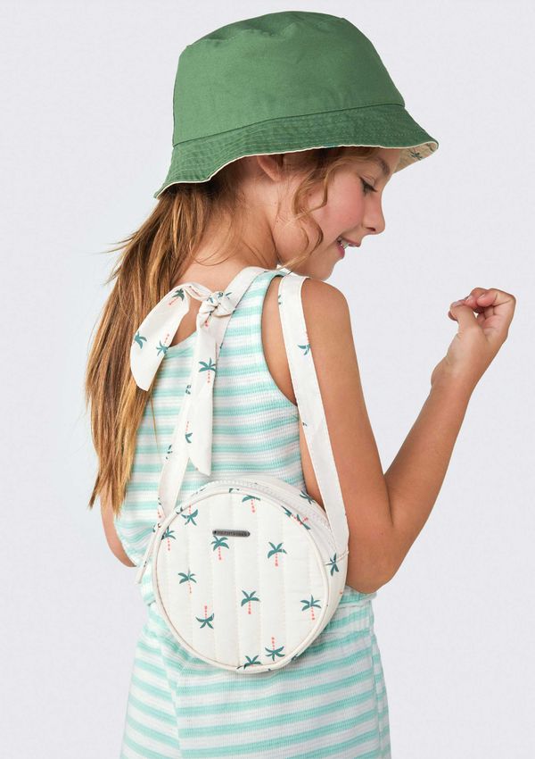 Bolsa Tiracolo Infantil Menina Estampada - Off white UNI