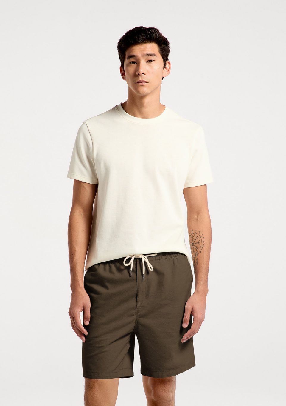 Bermuda Masculina Reta Fio Tinto - Verde