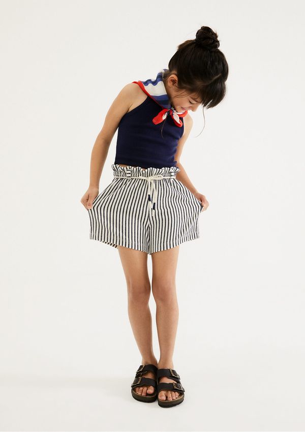 Conjunto Infantil Menina Em Fio Tinto - Azul 014