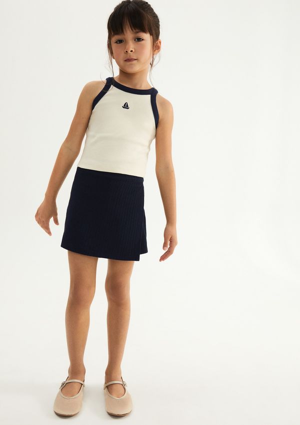 Conjunto Infantil Menina Curto Em Ribana - Creme 014