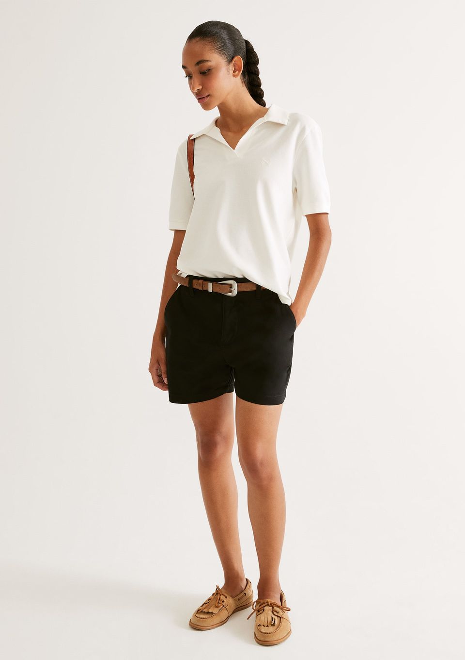 Shorts Feminino em Sarja - Preto