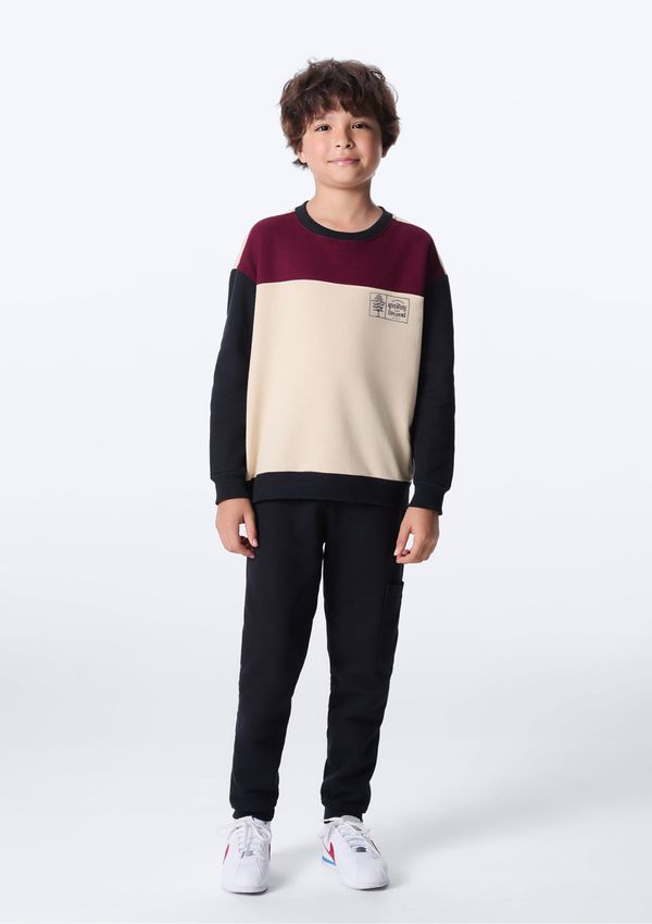 Conjunto De Moletom Infantil Menino Com Estampa - Nude 012