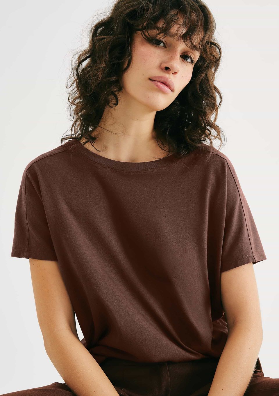 Blusa Feminina Regular em Viscose - Marrom