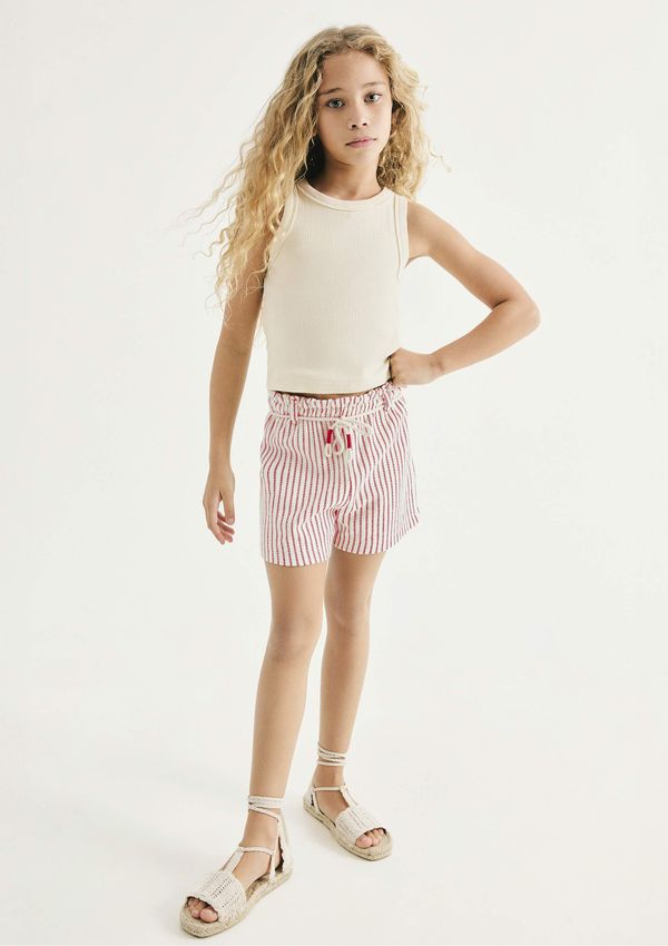 Conjunto Infantil Menina Em Fio Tinto - Creme 010