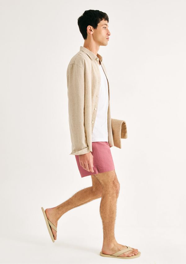 Shorts De Banho Masculino Texturizado - Rosa P